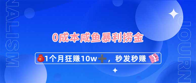 (14257期)0成本闲鱼暴利捞金,1个月狂赚10W+,秒发秒赚新玩法_共创网