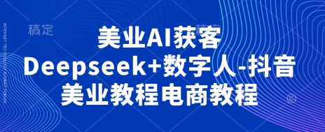 美业AI获客Deepseek+数字人-抖音美业教程电商教程_共创网