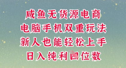 咸鱼无货源电商，多种运营方式，带你从零到一拿结果，可做代运营，也可软件一键发布【揭秘】_共创网